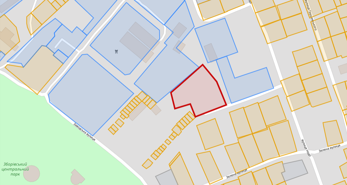 Земельна ділянка в м. Зборів